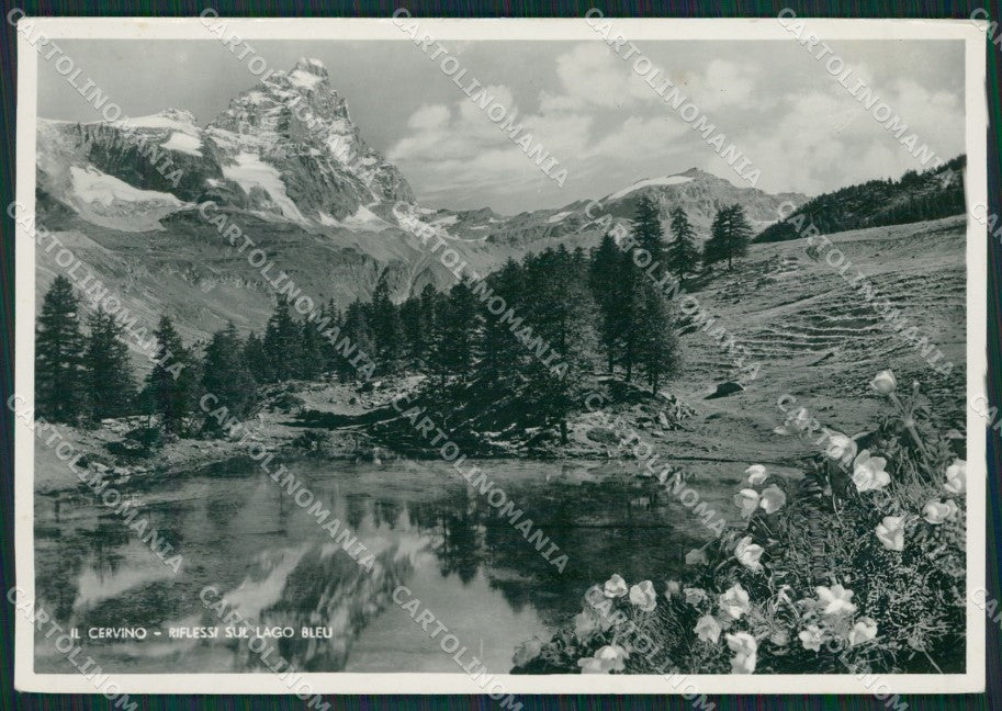 Aosta Valtournenche Breuil Cervinia Lago Blu Cervino Foto FG cartolina KV7145 – fronte
