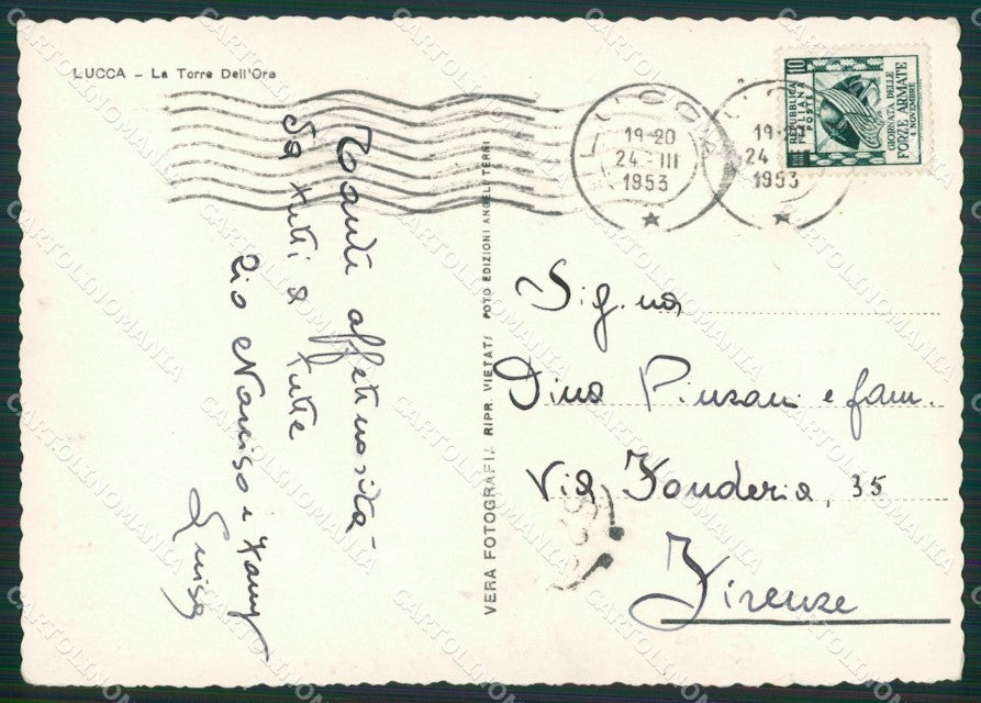 Lucca Città Foto FG cartolina KV7150 – retro