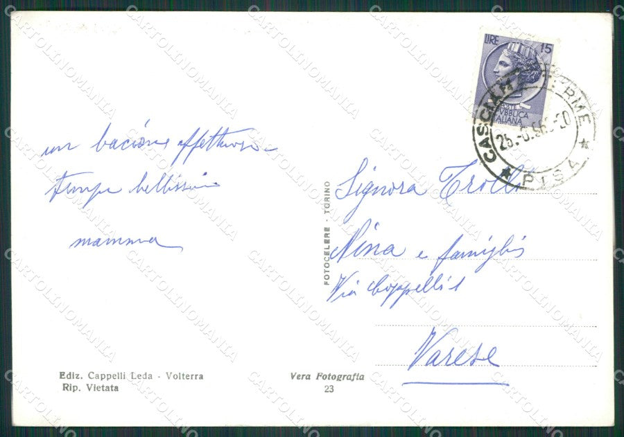 Pisa Volterra Foto FG cartolina KV7171 – retro