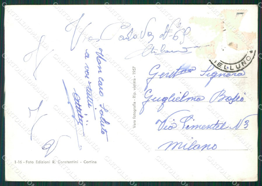 Belluno Cortina Foto FG cartolina KV7181 – retro
