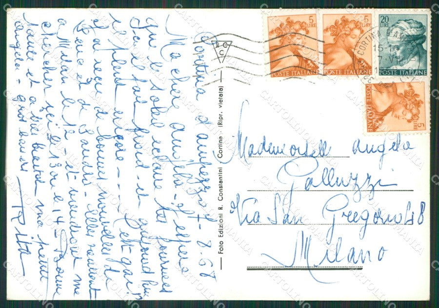 Belluno Cortina Foto FG cartolina KV7183 – retro