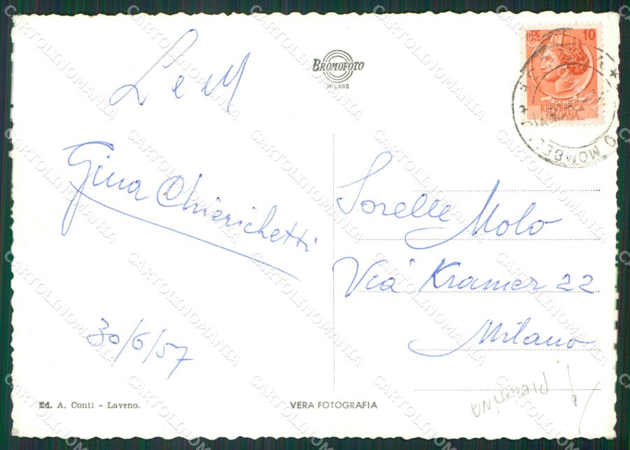 Verbania Lago Maggiore Isole Borromeo PIEGHINA Foto FG cartolina KV7199 – retro