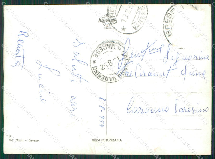 Varese Sasso del Ferro Lago Maggiore PIEGA Foto FG cartolina KV7201 – retro