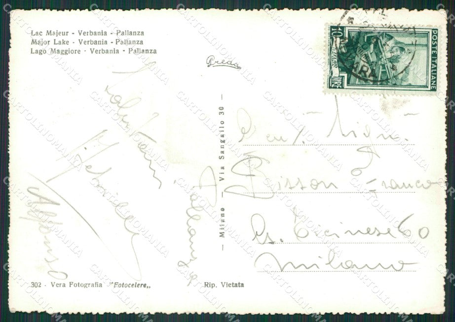 Verbania Pallanza Lago Maggiore Foto FG cartolina KV7210 – retro