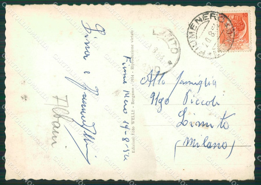 Bergamo Valbondione Barbellino Rifugio Curò Foto FG cartolina KV7222 – retro