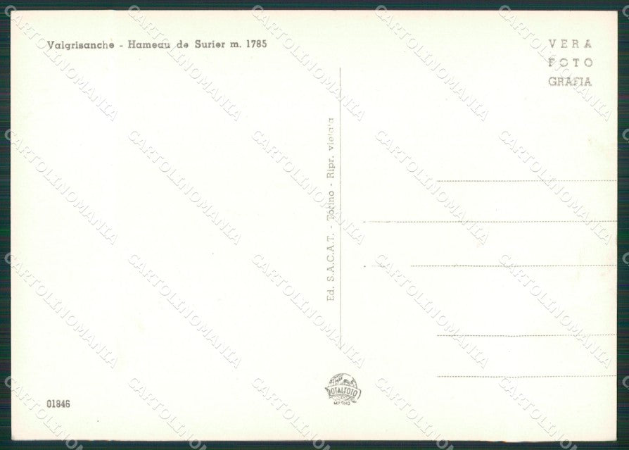 Aosta Valgrisenche Foto FG cartolina KV7223 – retro