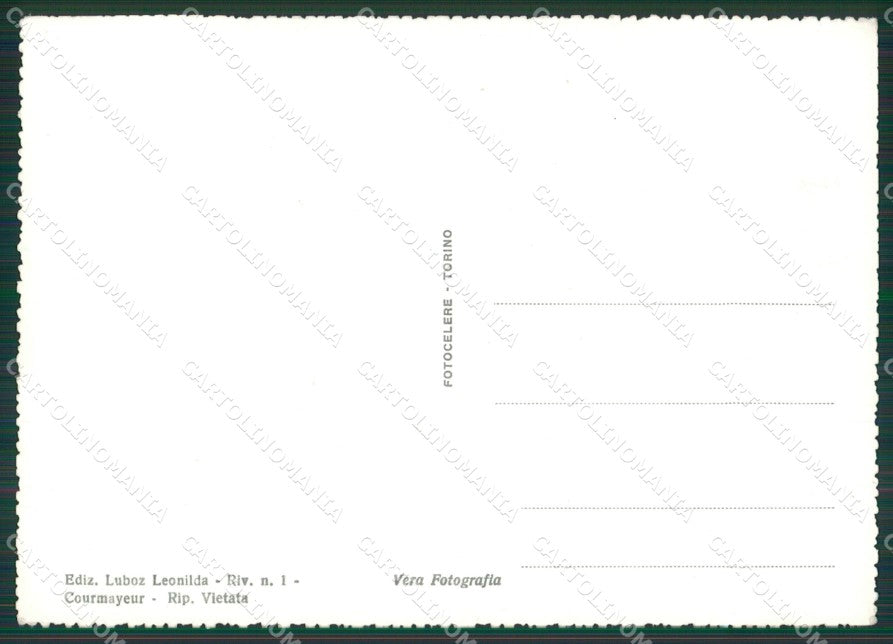 Aosta Courmayeur Foto FG cartolina KV7224 – retro
