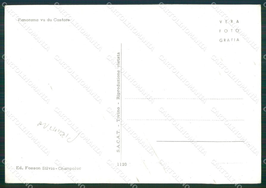 Aosta Monte Castore PIEGHINE Foto FG cartolina KV7229 – retro