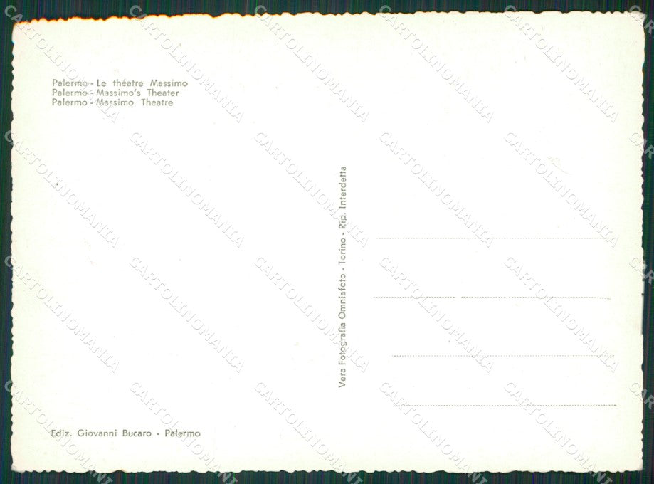 Palermo Città Teatro Foto FG cartolina KV7273 – retro
