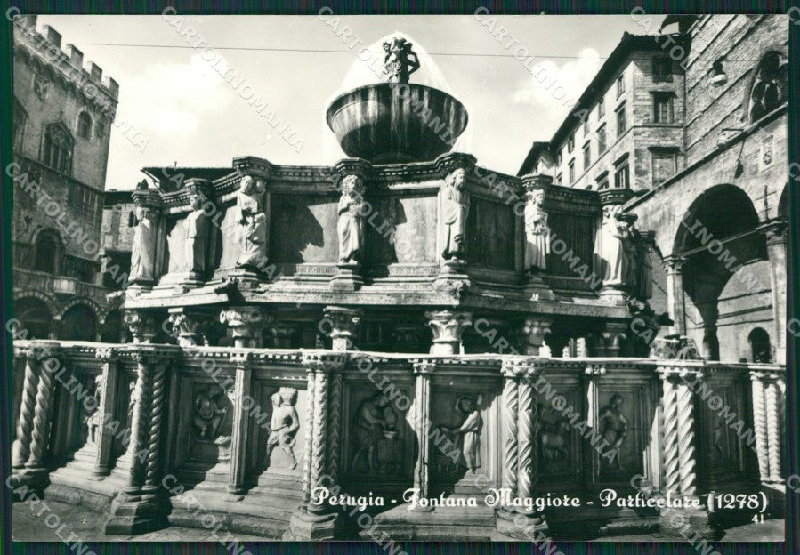 Perugia Città Fontana Foto FG cartolina KV7275 – fronte