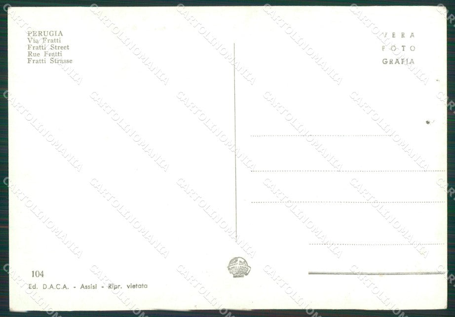 Perugia Città Foto FG cartolina KV7278 – retro