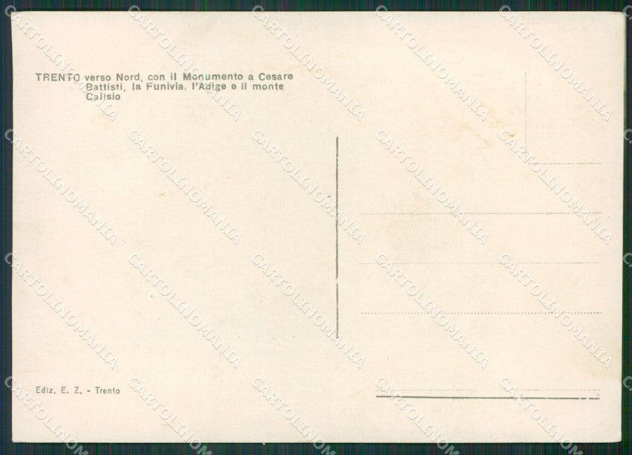 Trento Città Funivia Foto FG cartolina KV7291 – retro