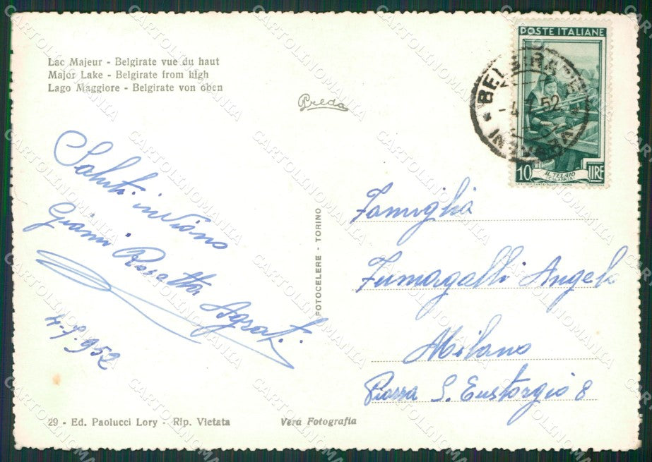 Verbania Belgirate Lago Maggiore Foto FG cartolina KV7306 – retro
