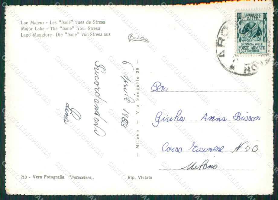 Verbania Stresa Isole Borromeo Foto FG cartolina KV7307 – retro