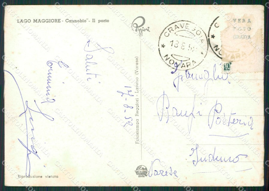 Verbania Cannobio Lago Maggiore Foto FG cartolina KV7325 – retro