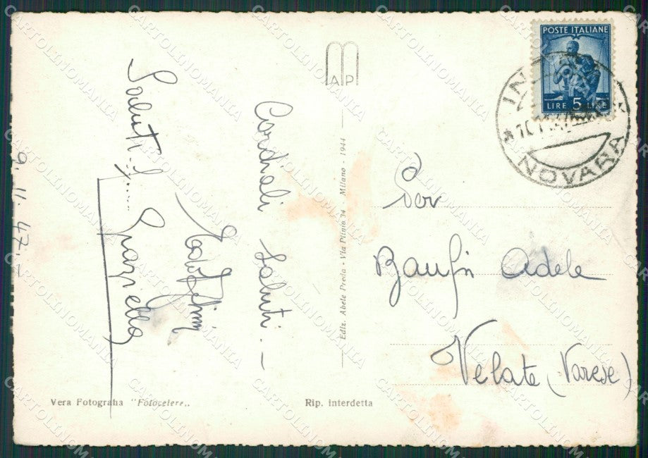 Verbania Intra Lago Maggiore PIEGHINA Foto FG cartolina KV7326 – retro