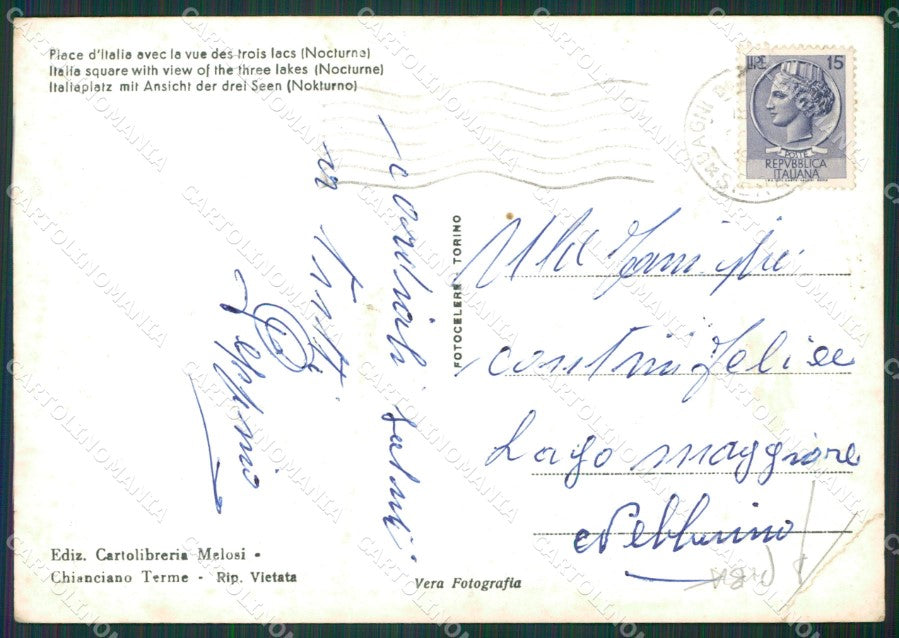 Siena Chianciano Terme PIEGA Foto FG cartolina KV7331 – retro