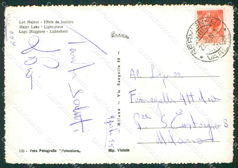 Verbania Lago Maggiore Foto FG cartolina KV7339 – retro