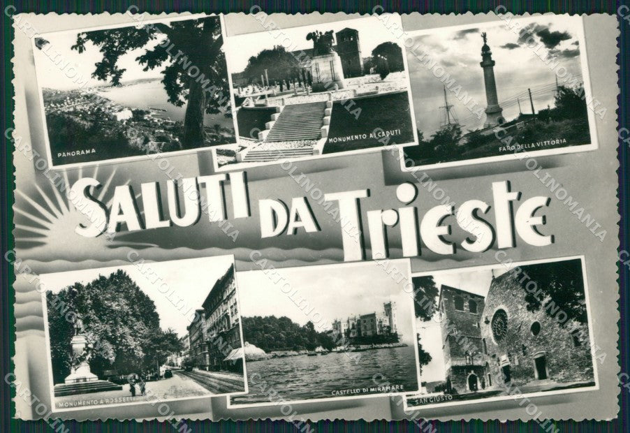Trieste Città Saluti da Foto FG cartolina KV7359 – fronte