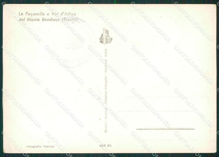 Trento La Paganella Val d'Adige Foto FG cartolina KV7361 – retro