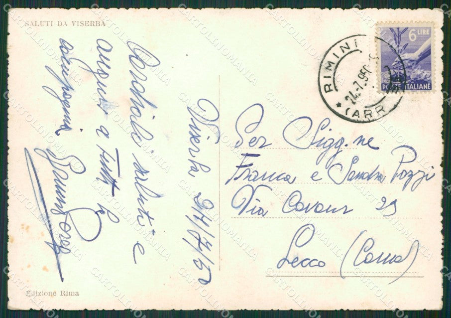 Rimini Viserba Foto FG cartolina KV7386 – retro