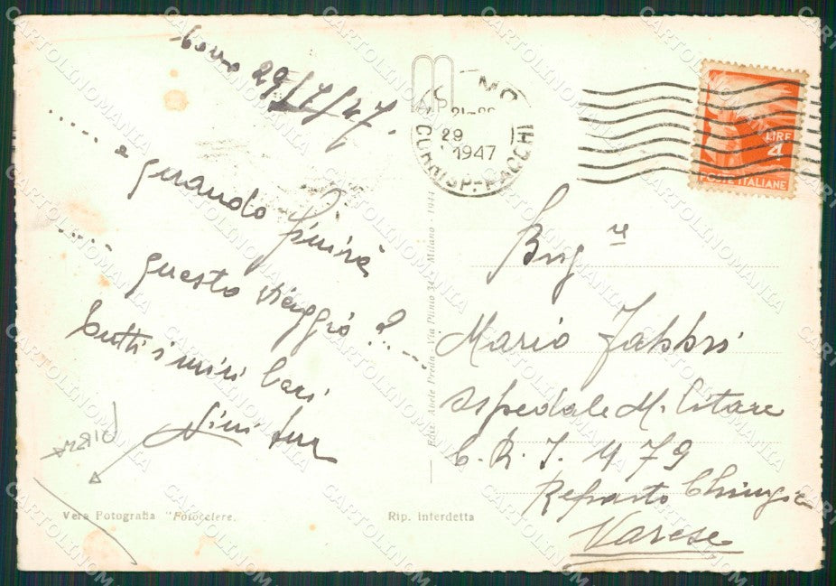 Como Città PIEGA Foto FG cartolina KV7390 – retro