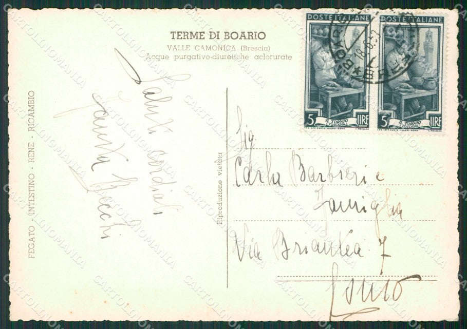Brescia Boario Terme di Foto FG cartolina KV7397 – retro