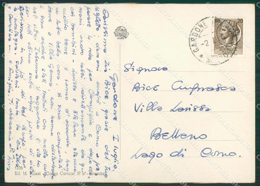 Brescia Gardone Riviera Barche Foto FG cartolina KV7400 – retro
