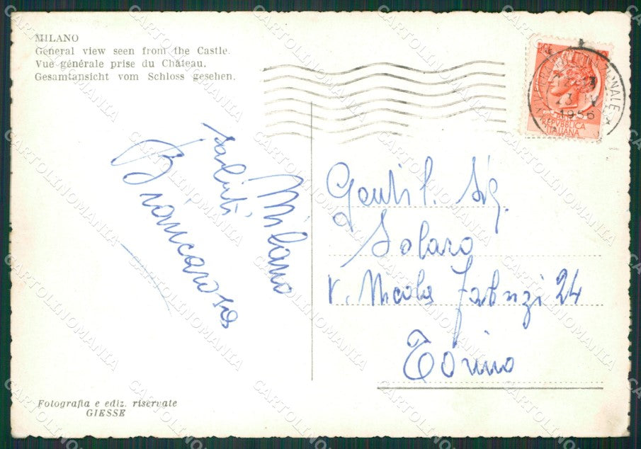 Milano Città Filovia Foto FG cartolina KV7423 – retro
