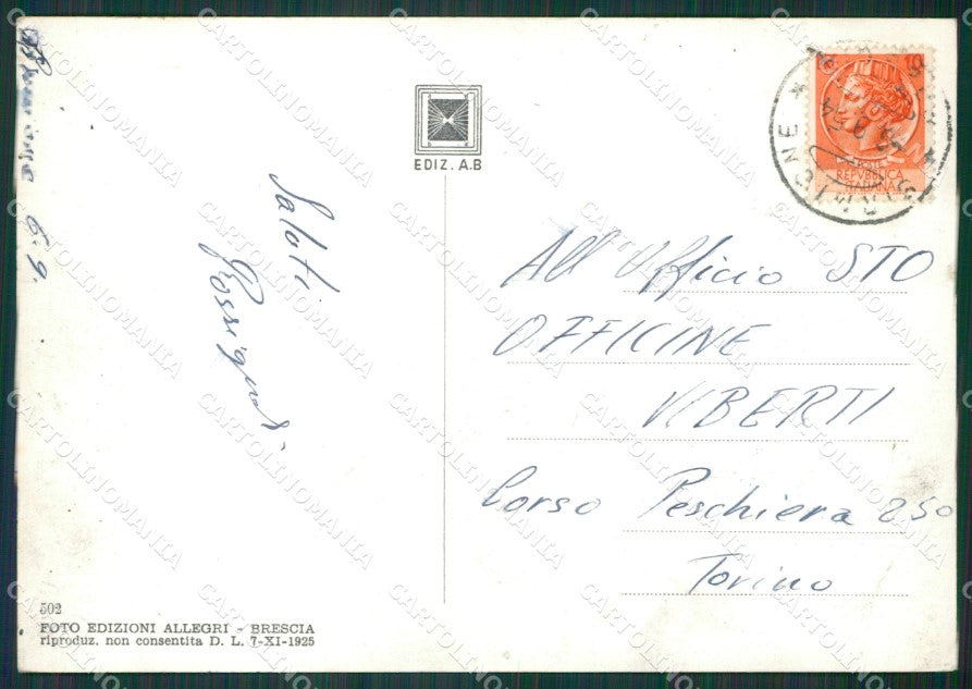 Brescia Sirmione Foto FG cartolina KV7425 – retro