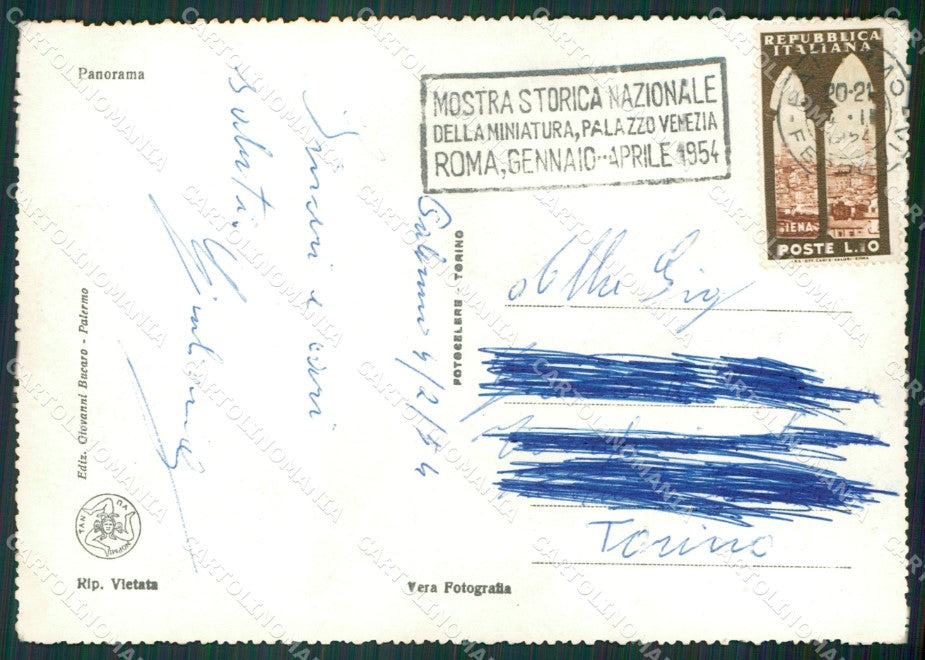 Palermo Città PIEGHE Foto FG cartolina KV7443 – retro
