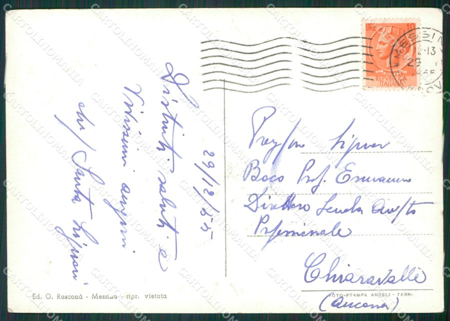 Messina Taormina Foto FG cartolina KV7455 – retro