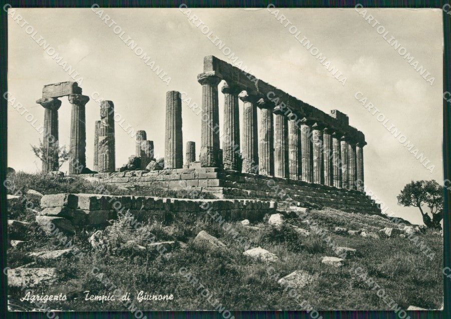 Agrigento Città Tempio Giunone PIEGHE Foto FG cartolina KV7462 – fronte