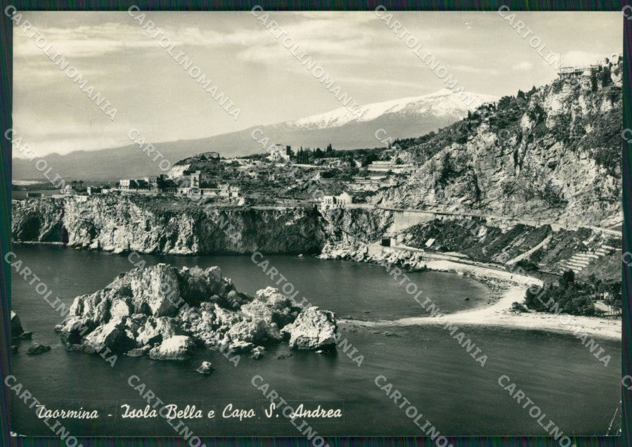 Messina Taormina Isola Bella Sant'Andrea Foto FG cartolina KV7464 – fronte