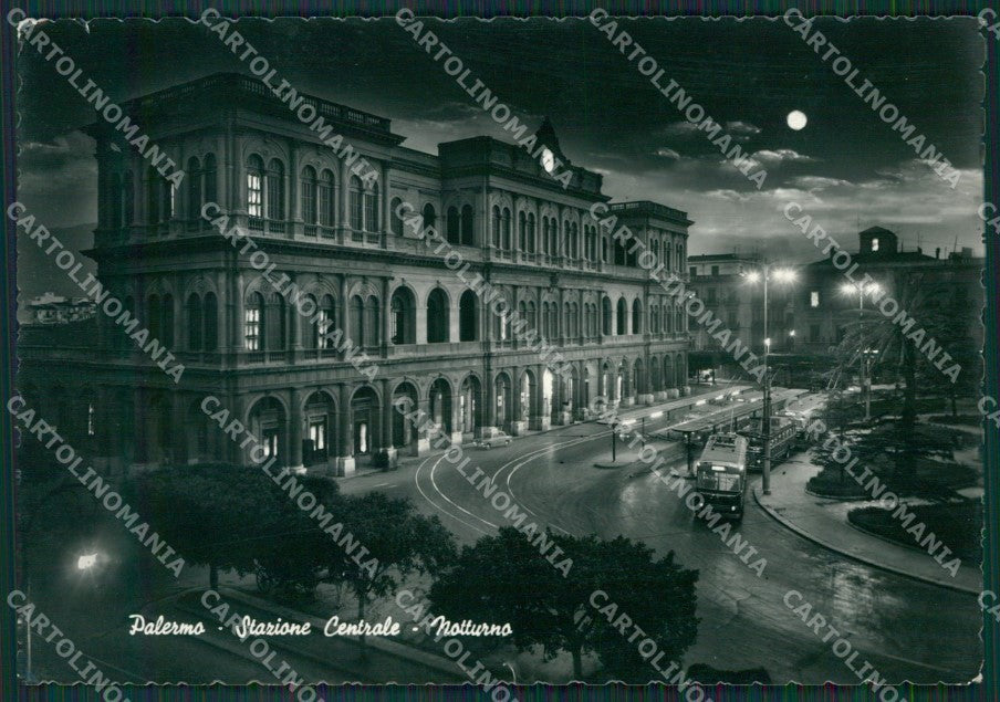 Palermo Città Stazione PIEGHINA Chiaro di Luna Foto FG cartolina KV7469 – fronte