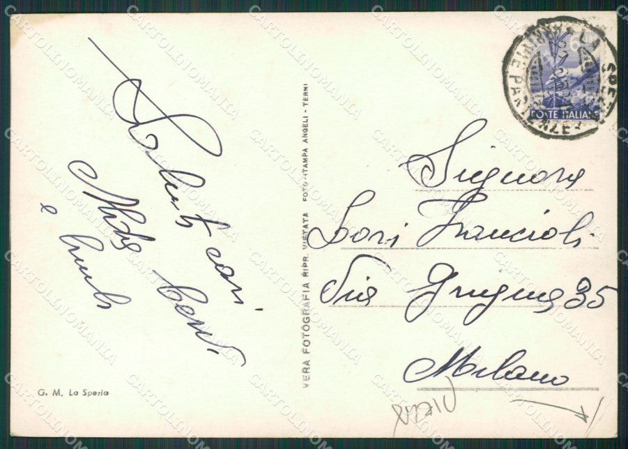La Spezia Citta Navi PIEGA Foto FG cartolina KV7494 – retro
