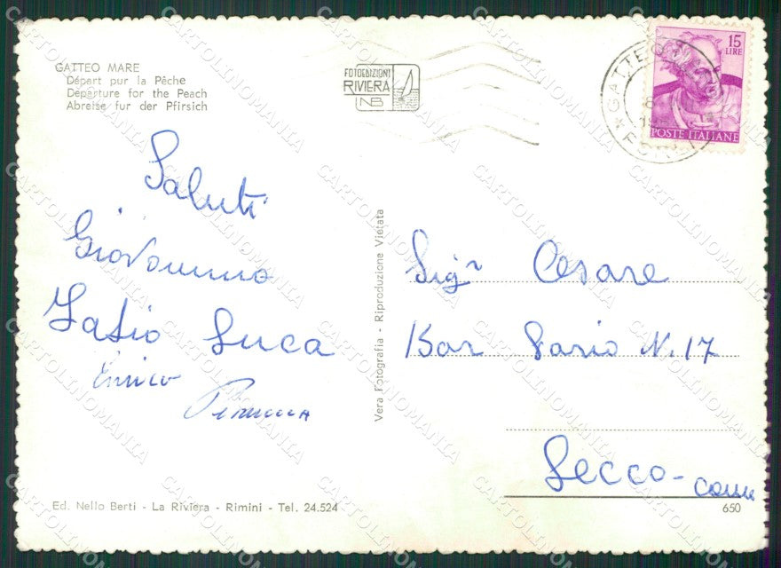 Forlì Gatteo Mare Foto FG cartolina KV7496 – retro