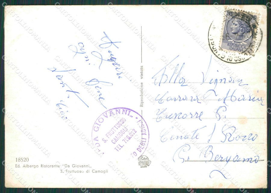 Genova San Fruttuoso Cristo degli Abissi Foto FG cartolina KV7500 – retro