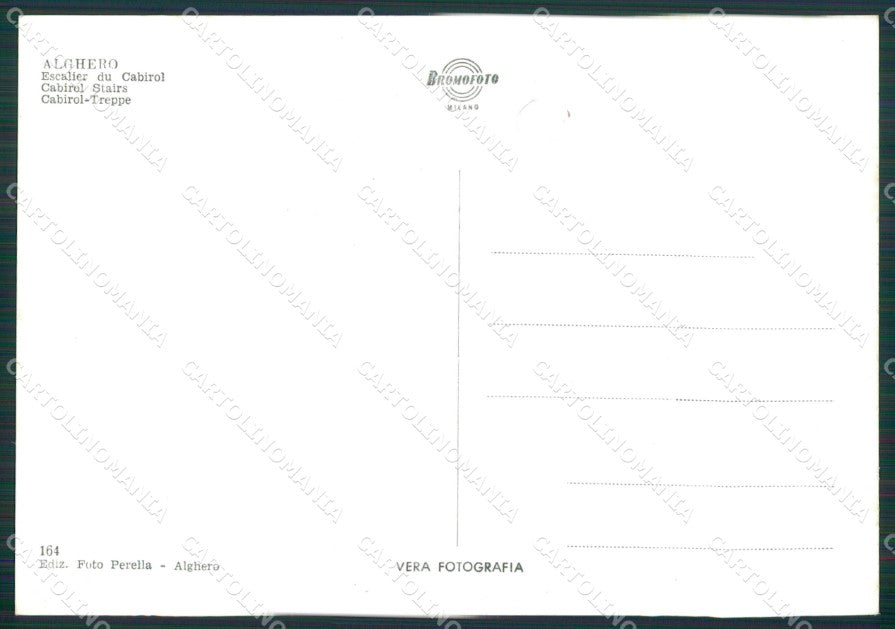 Sassari Alghero Ferrata del Gabirol ABRASA Foto FG cartolina KV7508 – retro