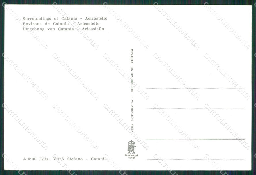 Catania Acicastello Barca Foto FG cartolina KV7511 – retro