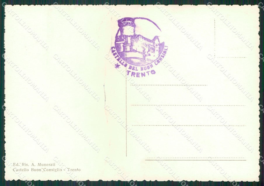 Trento Città Castello del Buon Consiglio Foto FG cartolina KV7518 – retro