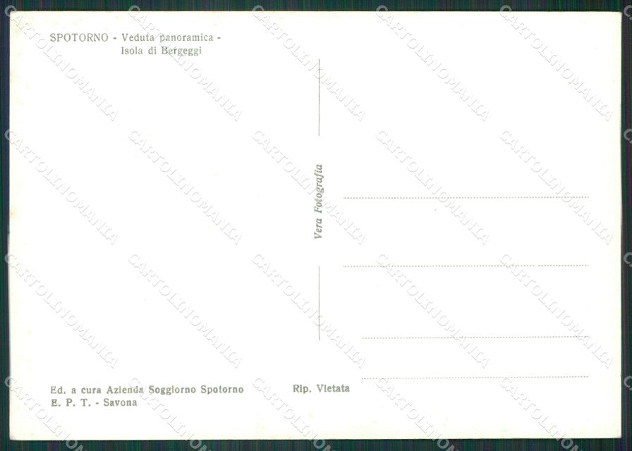 Savona Spotorno Foto FG cartolina KV7541 – retro
