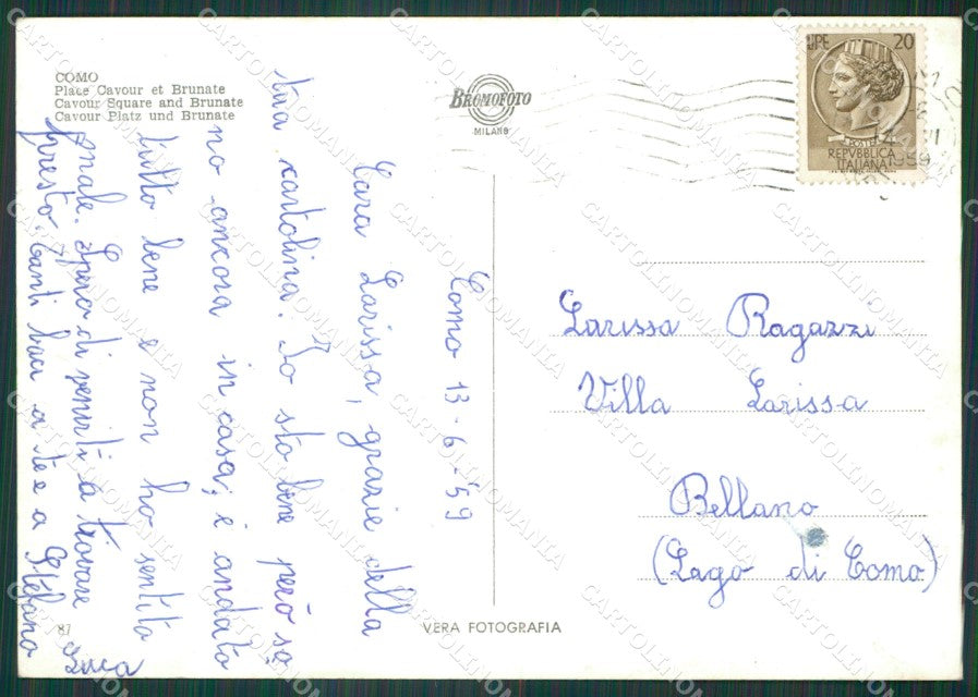 Como Città Foto FG cartolina KV7571 – retro