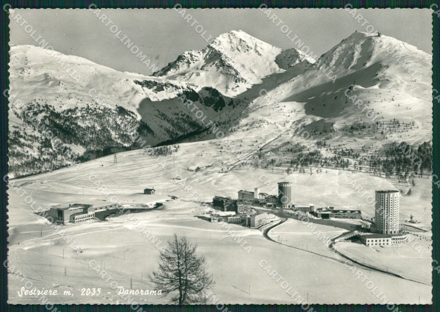 Torino Sestriere Nevicata Foto FG cartolina KV7585 – fronte
