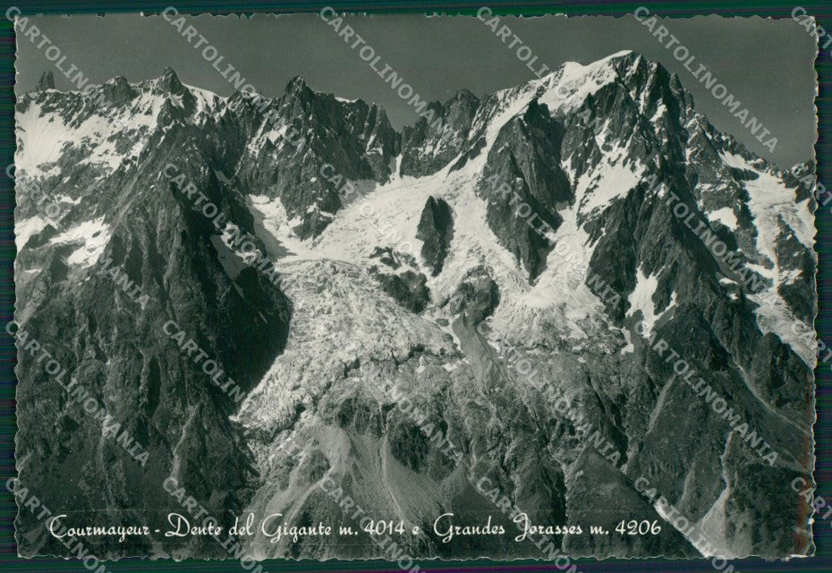 Aosta Courmayeur Dente del Gigante Grandes Jorasses Foto FG cartolina KV7598 – fronte