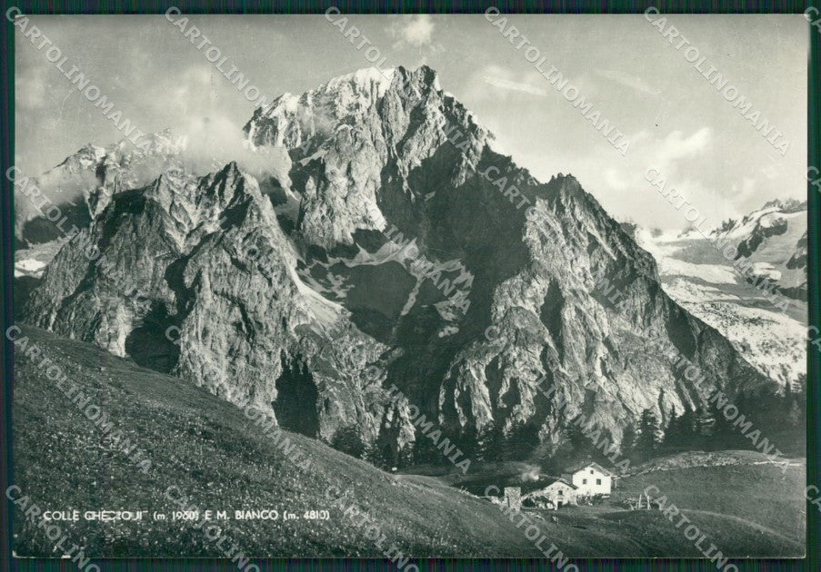 Aosta Courmayeur Colle Checrouit Monte Bianco Foto FG cartolina KV7602 – fronte