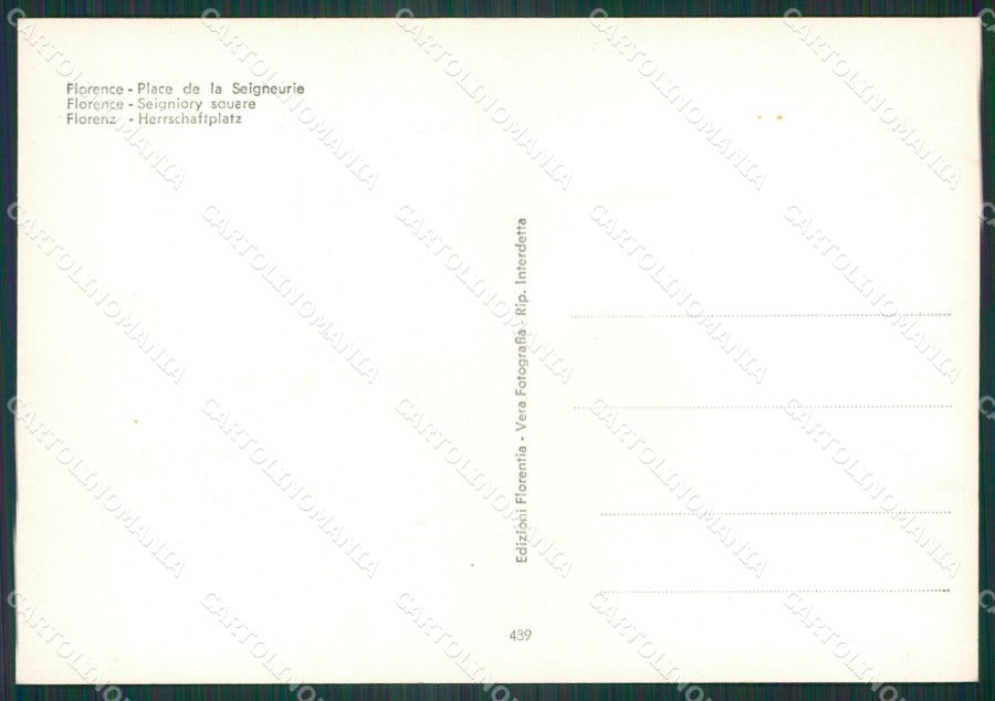 Firenze Città Foto FG cartolina KV7609 – retro