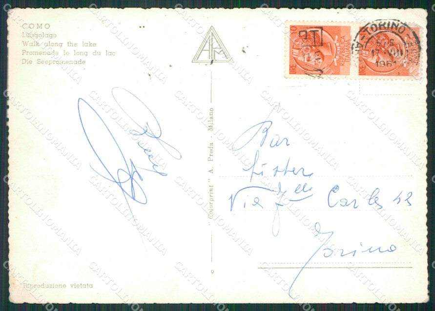 Como Città PIEGHINE Foto FG cartolina KV7622 – retro