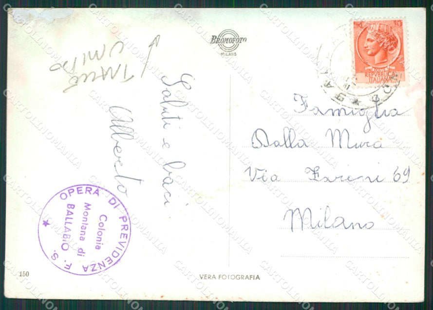 Lecco Città Lago di Como TRACCE UMIDO Foto FG cartolina KV7627 – retro