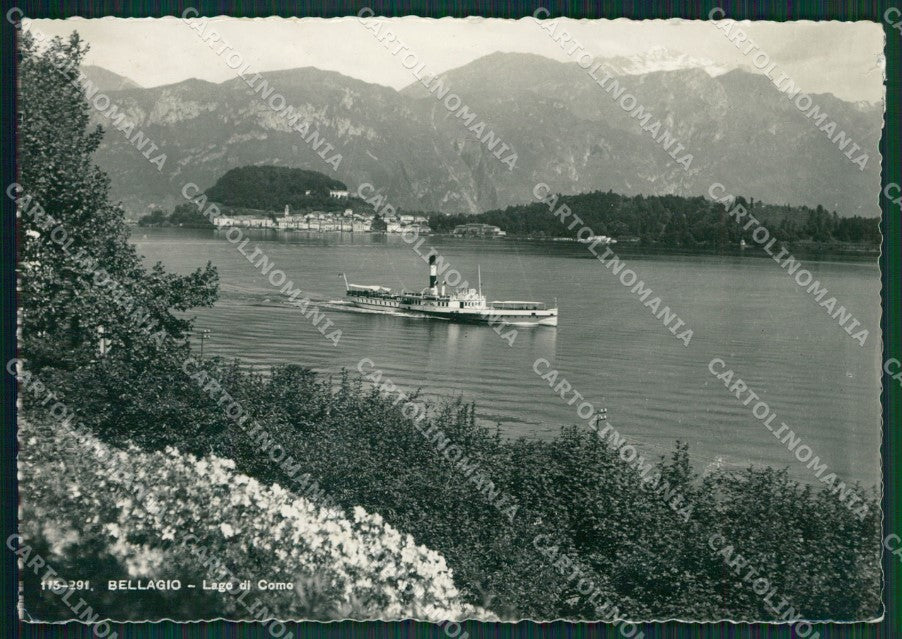 Como Bellagio Lago di Como Battello Foto FG cartolina KV7628 – fronte